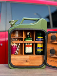 Industrial Chic Personalized Alcohol and Cigar Jerry Can Mini Bar