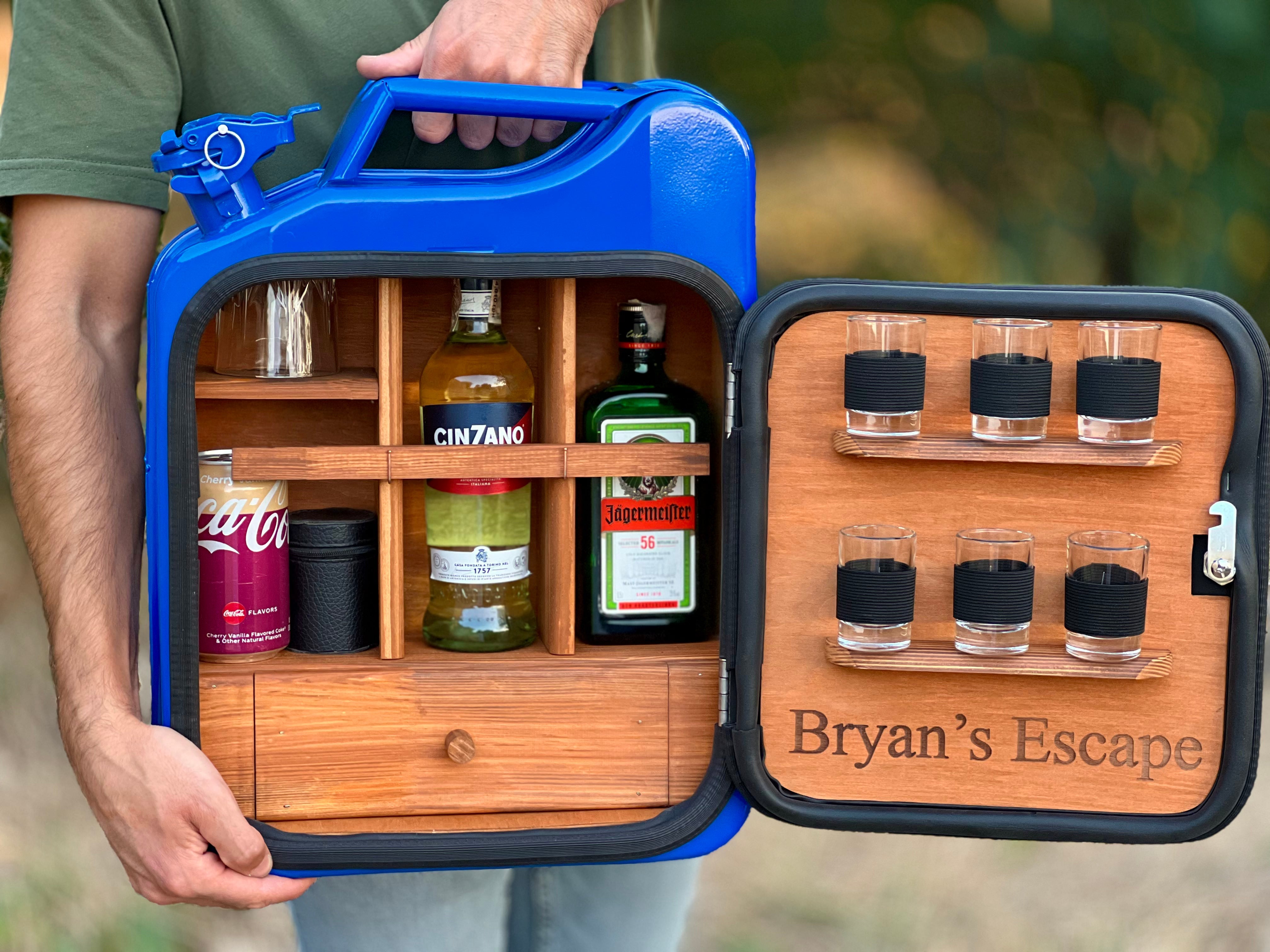 Customizable Liquor and Smoke Jerry Can Mini Bar