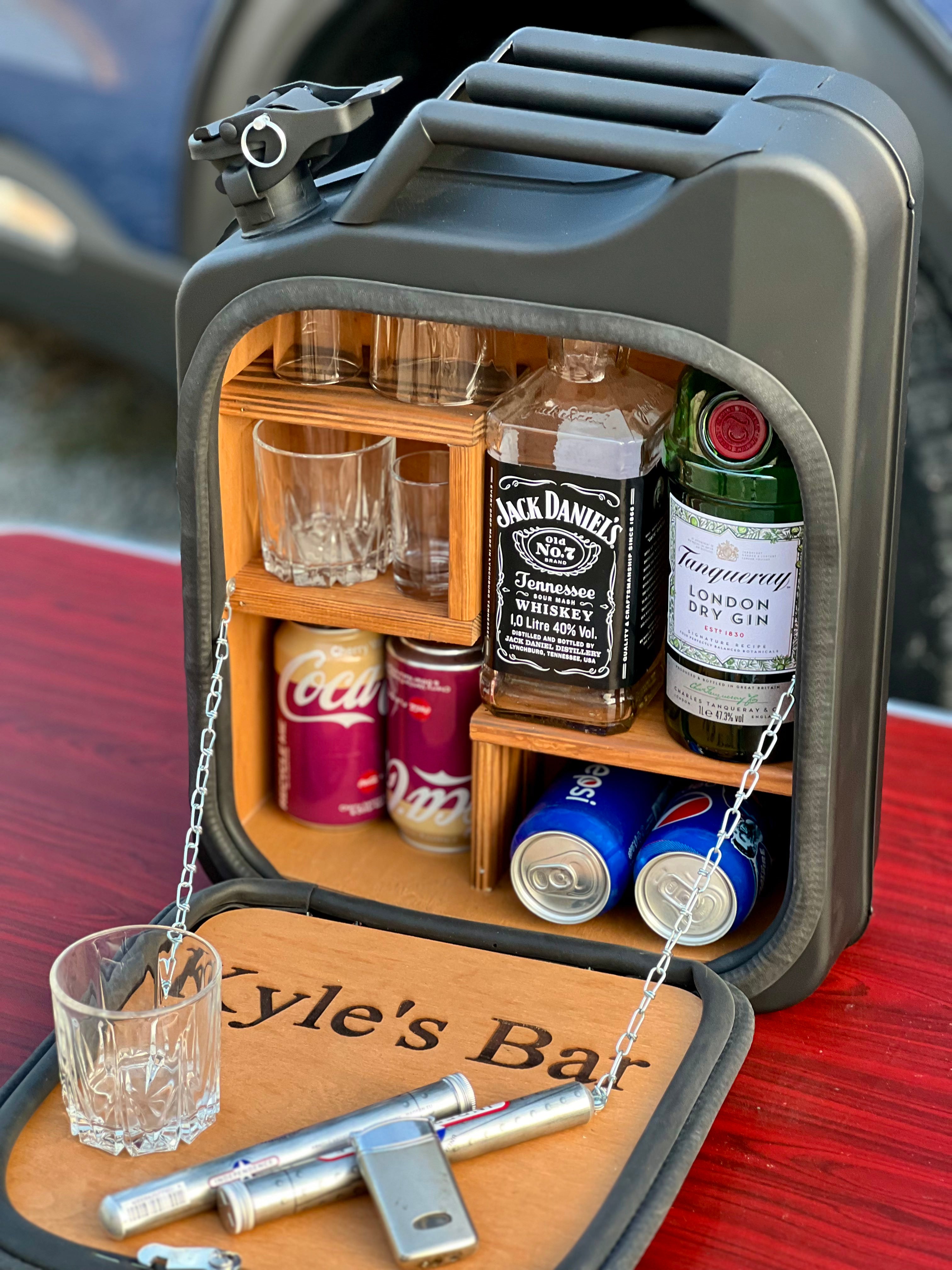 Customizable Liquor and Beverage Jerry Can Mini Bar