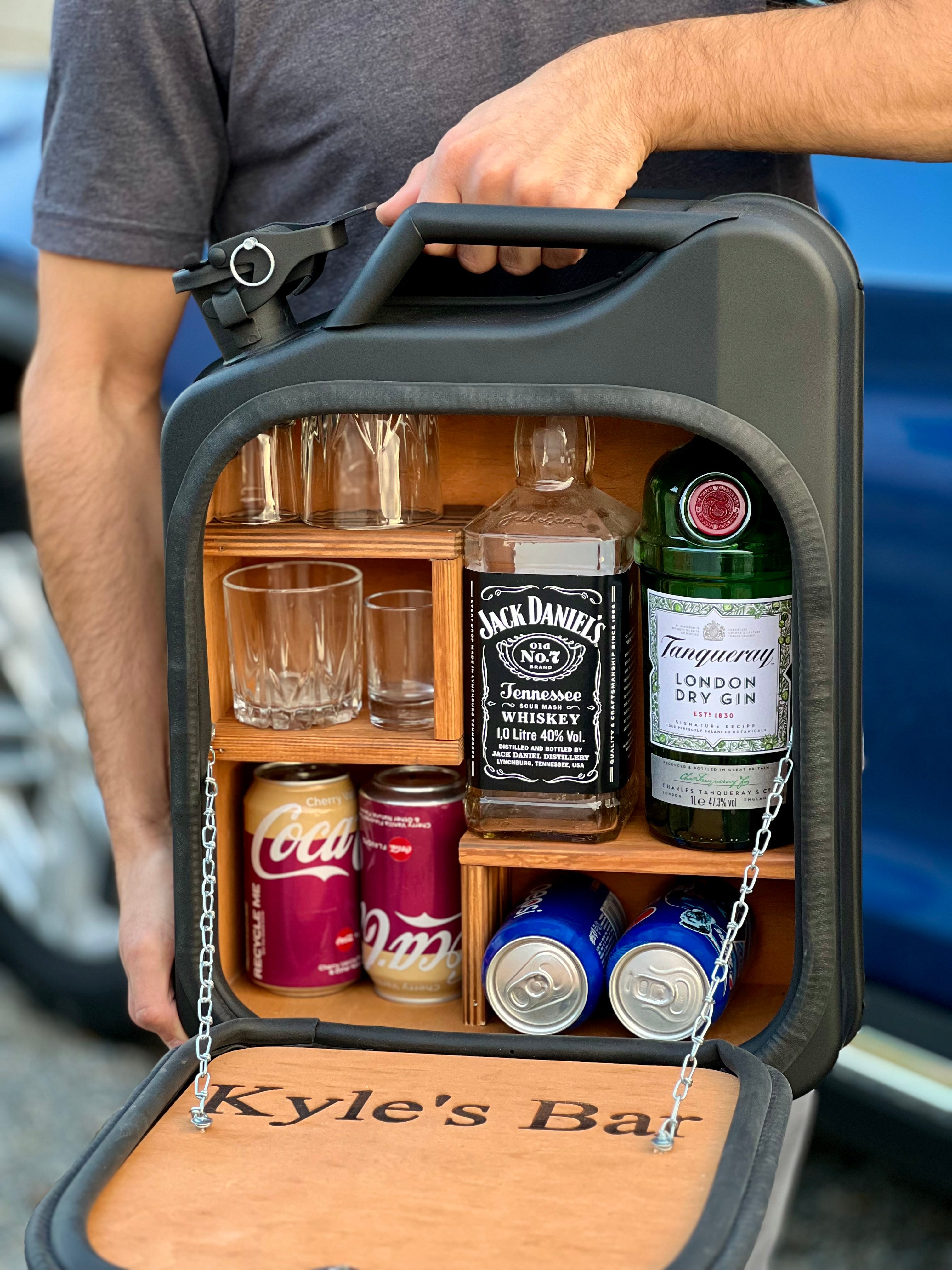 Customizable Liquor and Beverage Jerry Can Mini Bar